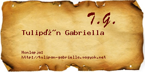 Tulipán Gabriella névjegykártya